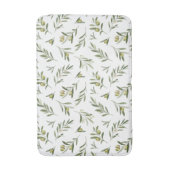 Sage Green Watercolor Olives Badematte (Vorderseite Vertikal)