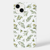 Sage Green Watercolor Olives Case-Mate iPhone Hülle (Rückseite)
