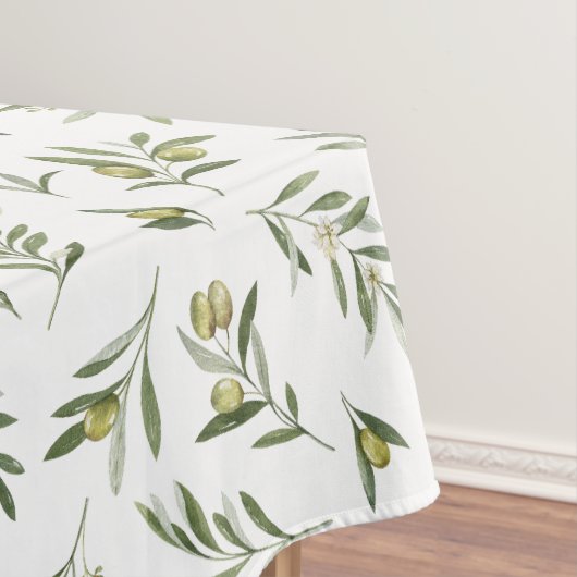 Sage Green Watercolor Olives Tischdecke (Beispiel)