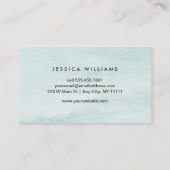 Sage Green Watercolor Ombre Elegant Visitenkarte (Rückseite)