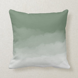 Sage Green Watercolor Ombre (sage grün/weiß) Kissen