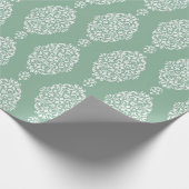 Sage Green Watercolor Pattern Geschenkpapier (Ecke)