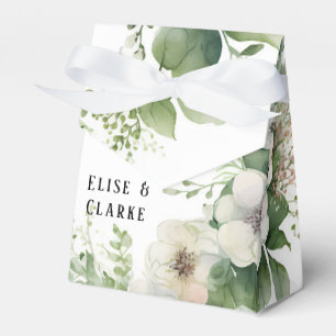 Sage Green Watercolor Peony Wedding Geschenkschachtel