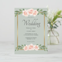 Sage Green Watercolor Romantische Blumenhochzeit