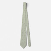 Sage Green Watercolor Rose Bud Tie Krawatte (Vorderseite)