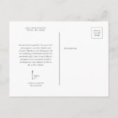 Sage green Wavy Border Danke Postcard Einladungspostkarte (Rückseite)