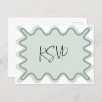 Sage Green Wavy Border UAWG Postcard
