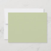 Sage Green Wavy Frame Note Card Einladung (Rückseite)