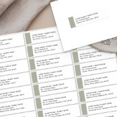 Sage Green Wedding 30 Guest Address Labels