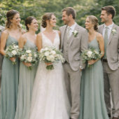 Sage Green Wedding Attire Card with Neutral Color Einladung