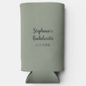 Sage Green Wedding Bachelorette Name Gefallen Gesc Selters Dosenkühler (Vorderseite)