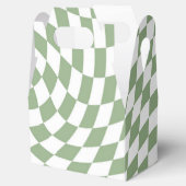 Sage Green Wedding Collection Karo überprüft Geschenkschachtel (Geöffnet)