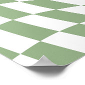 Sage Green Wedding Collection Karo überprüft Poster (Ecke)