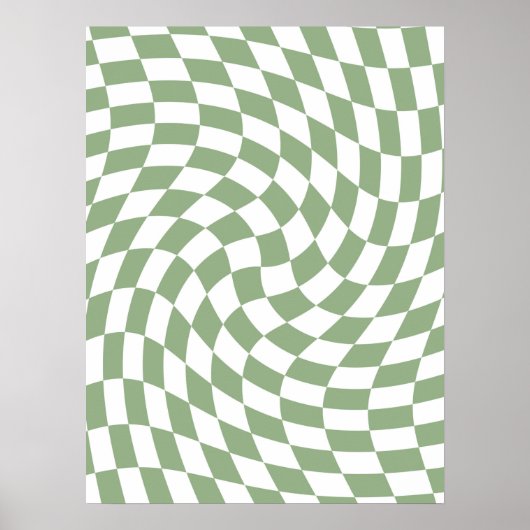 Sage Green Wedding Collection Karo überprüft Poster (Vorne)