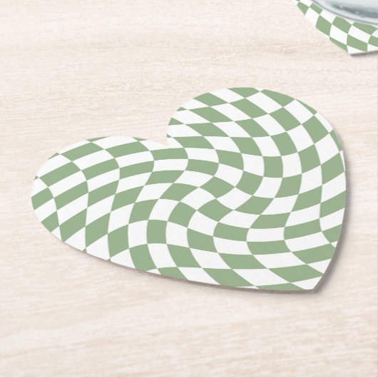 Sage Green Wedding Collection Karo überprüft Untersetzer (angewinkelt)