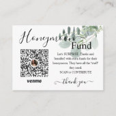 Sage Green Wedding Colors Honeymoon Fund  Begleitkarte (Vorderseite)