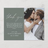 Sage Green Wedding Danke, Cards Flyer (Vorne)
