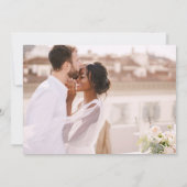 Sage Green Wedding Danke Foto Minimalistisch (Rückseite)