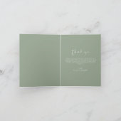 Sage Green Wedding Danke Foto Minimalistisch (Innenseite)