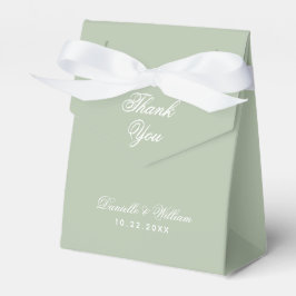 Sage Green Wedding Danke für einfache Kalligrafie Geschenkschachtel