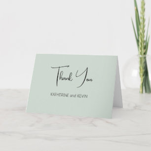Sage Green Wedding Dankeschön Card Dankeskarte