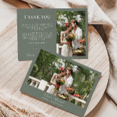 Sage Green Wedding Dankeschön Card Einladung