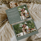 Sage Green Wedding Dankeschön Card Einladung
