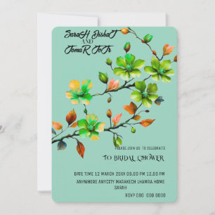Sage Green Wedding Einladung Set, Minimalistische