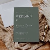 Sage Green Wedding Einladungen Vorlage