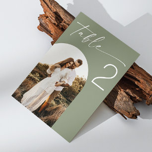 Sage Green Wedding   Elegantes Minimalistisches Fo Tischnummer