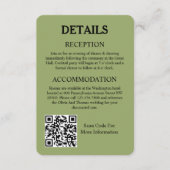 Sage Green Wedding Enclosure Card Set Begleitkarte (Vorderseite)