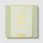 Sage Green Wedding Foil Gästebuch (Vorderseite)