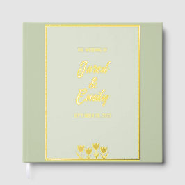 Sage Green Wedding Foil Gästebuch