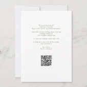 Sage Green Wedding Foto Elegantes Script QR Code Save The Date (Rückseite)