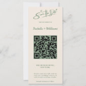 Sage Green Wedding Foto QR-Code Save the Date (Vorderseite)