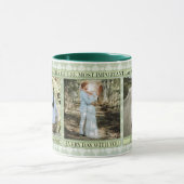 Sage Green Wedding Foto Tasse (Zentrum)