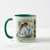 Sage Green Wedding Foto Tasse (Links)