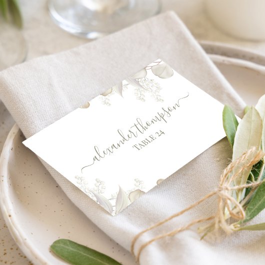 Sage Green Wedding Green Name Platzkarte
