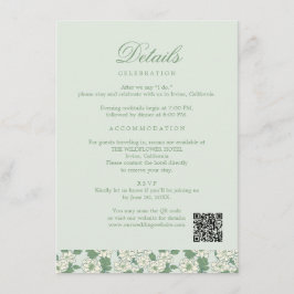 Sage Green Wedding Information Card Begleitkarte