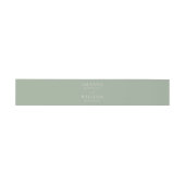 Sage Green Wedding Invitation Belly Band (Flach)