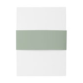 Sage Green Wedding Invitation Belly Band (Rückseitenbeispiel)