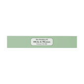 Sage Green Wedding Invitation Belly Band (Flach)