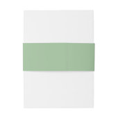 Sage Green Wedding Invitation Belly Band (Rückseitenbeispiel)
