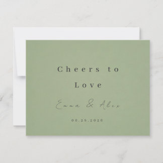 Sage Green Wedding Invitation Einladung