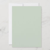Sage Green Wedding Invitation | Minimal Typography Einladung (Rückseite)