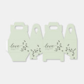 Sage green Wedding Liebe Script Eucalyptus Custom Geschenkschachtel (Ungefaltet)