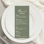 Sage Green Wedding Menu Card Editable Template Einladung