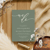 Sage Green Wedding Modern Handwriting Wir machen S Einladung
