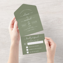 Sage Green Wedding Modern Typografy UAWG