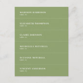 Sage Green Wedding Name Place Card DIY Einladung (Vorderseite)